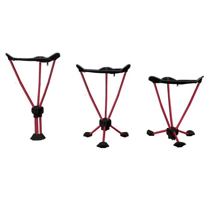 Travel Chair Adjustable 3 In 1 Slacker Stool In Black