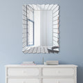 Porch Den St. Barbara Beveled Rectangular Wall Mirror With Geometric Edges
