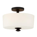 Travis 2 Light Black Forged Ceiling Mount 12.5 W X 9.25 H