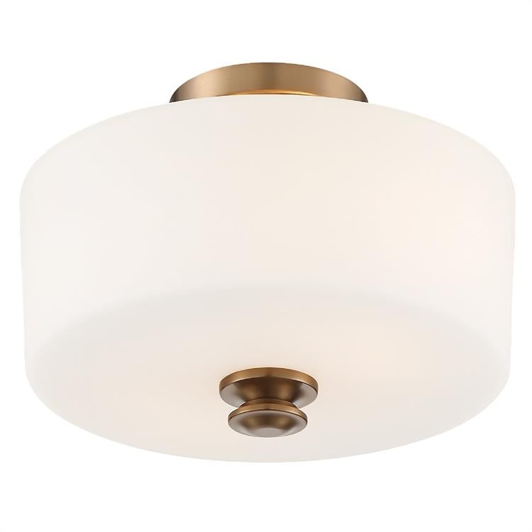 Travis 2 Light Vibrant Gold Ceiling Mount 12.5 W X 9.25 H