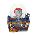 Puzzled Pirate Island Multicolor Resin 65 Millimeter Treasure Box Snow Globe