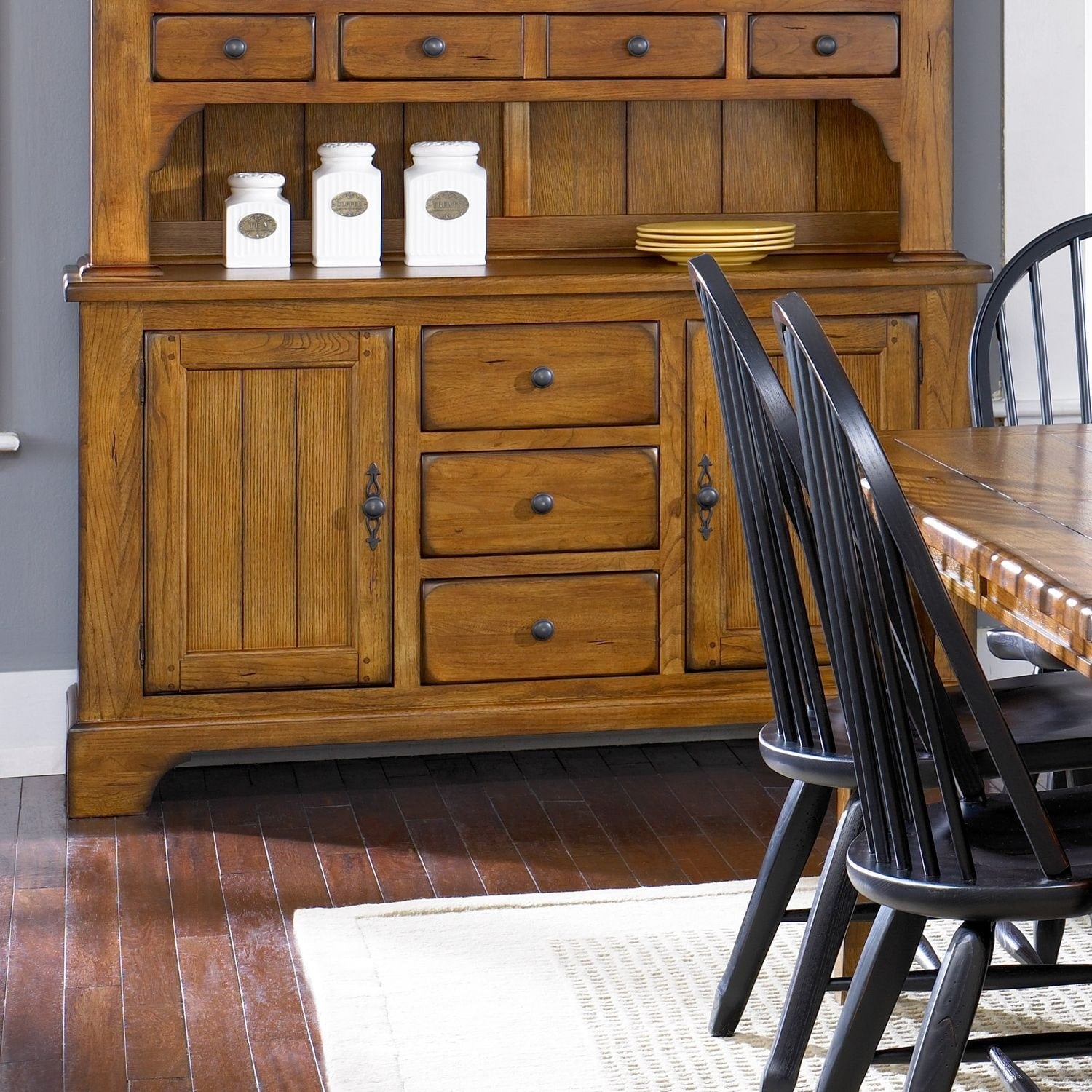 Treasures Rustic Oak 3 Drawer Buffet