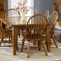 Treasures Rustic Oak 5 Piece Bow Back 44X108 Rectangular Dinette Set