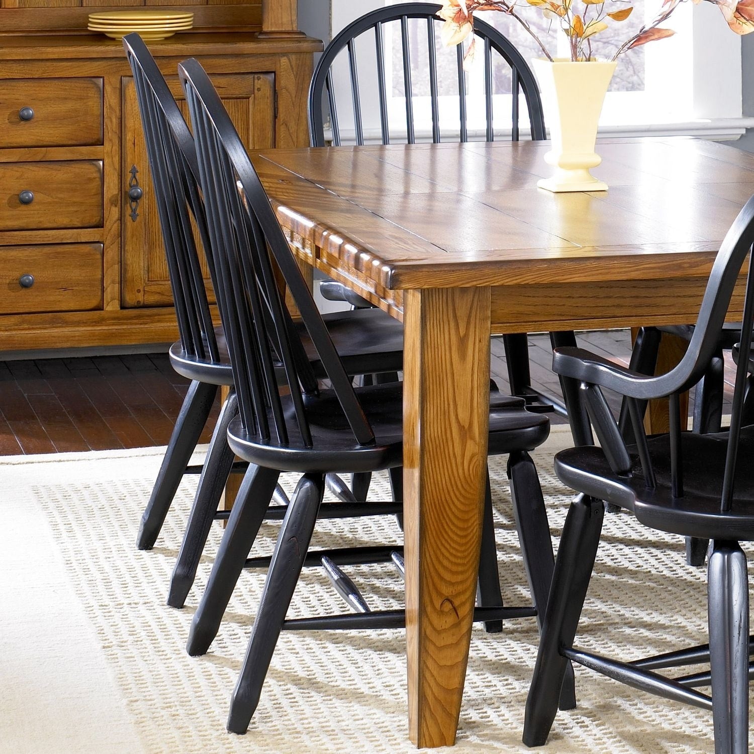 Treasures Rustic Black Bow Back Dining Chair