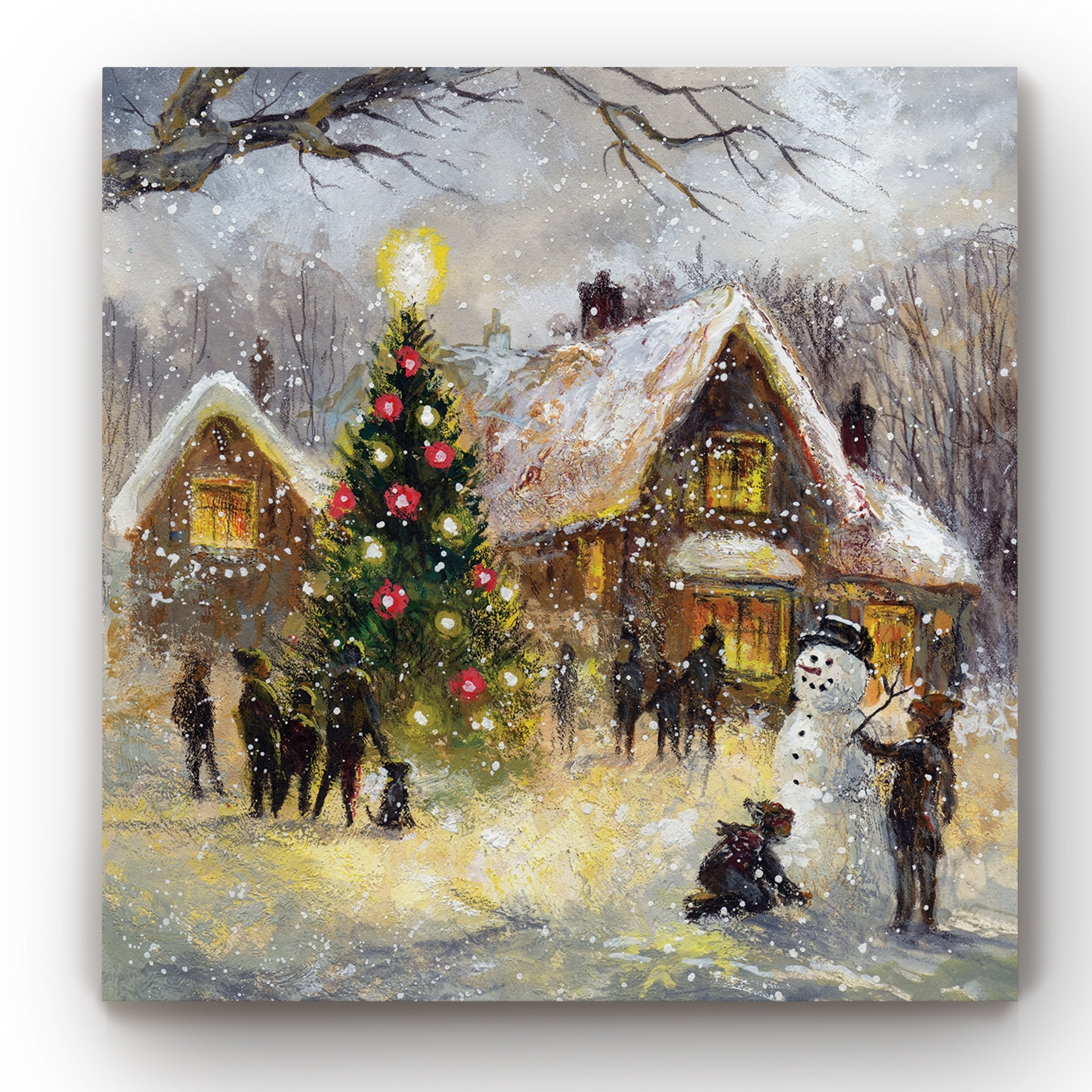 Tree Lighting Gallery Wrapped Canvas