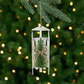 8.75 Christmas Tree On White Wood Sleigh Holiday Ornament