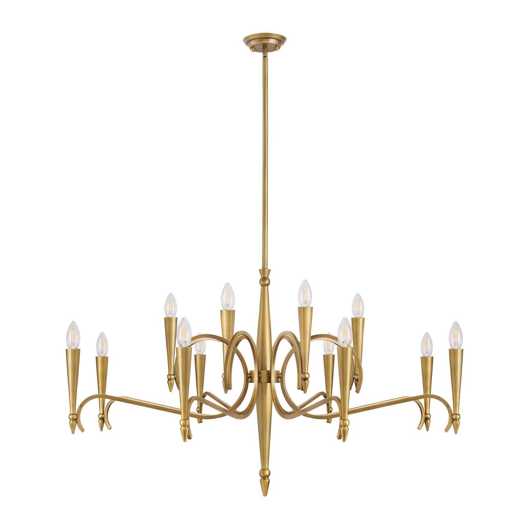 Tremont 12 Light Chandelier In Riviera Brass