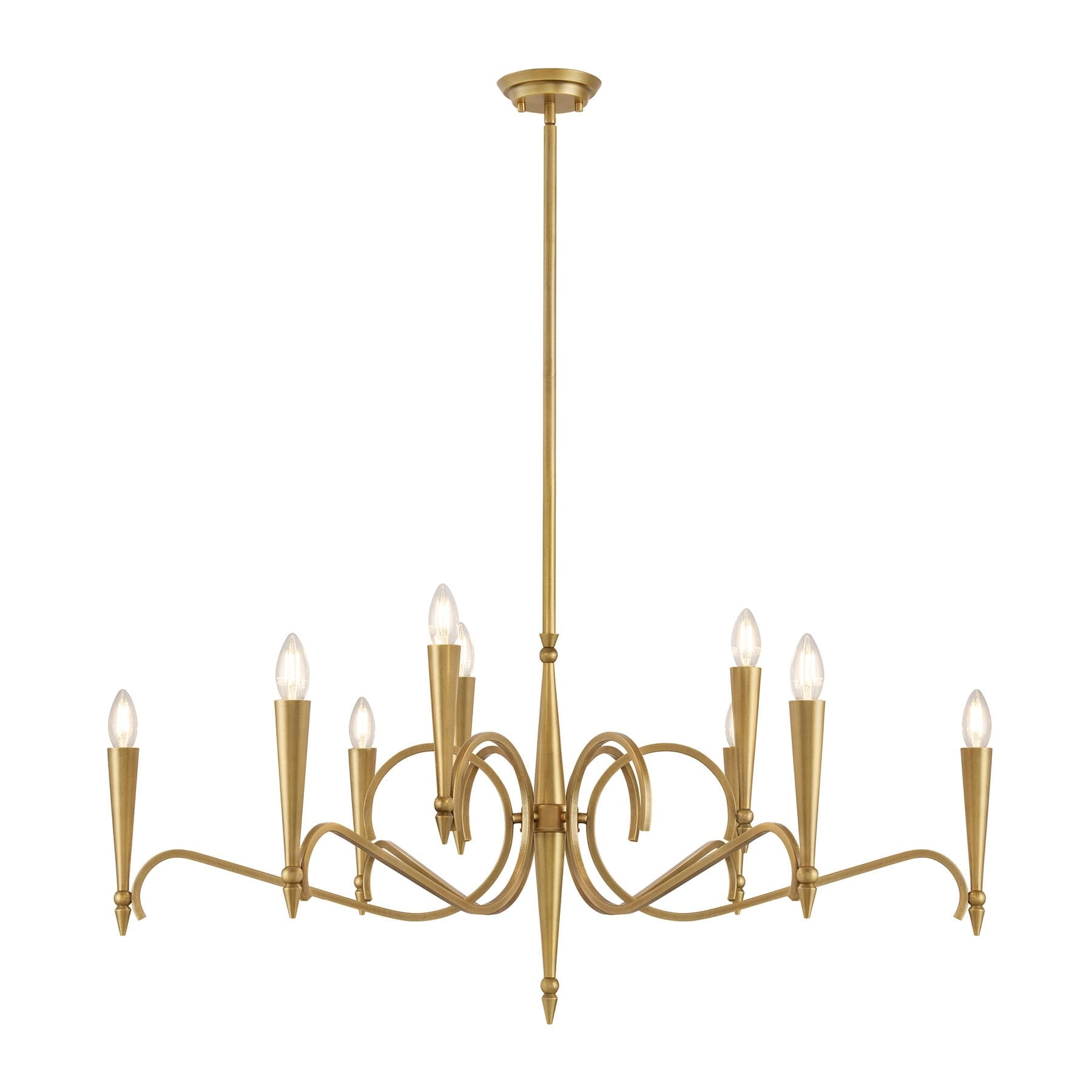 Tremont 9 Light Chandelier In Riviera Brass