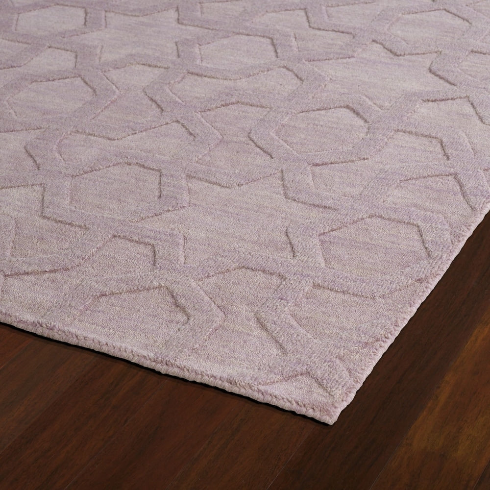 Trends Lilac Geo Wool Rug 26 X 8