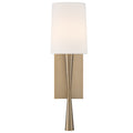 Crystorama Trenton 1 Light Aged Brass Wall Sconce
