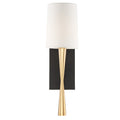 Trenton 1 Light Antique Brass Black Forged Wall Sconce
