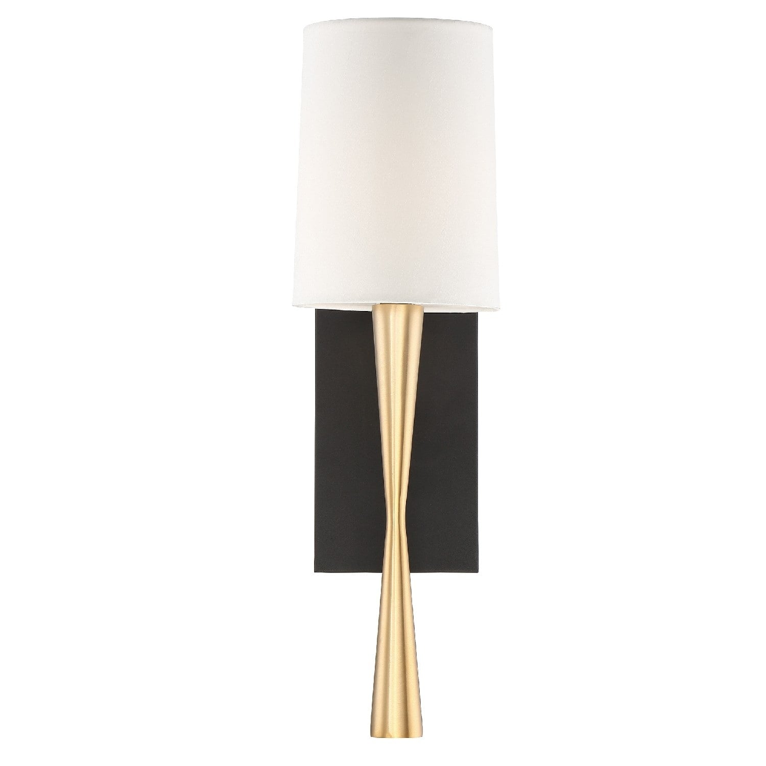 Trenton 1 Light Antique Brass Black Forged Wall Sconce