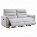 Tres Power Motion Recliner Sofa With Usb Port 2 Seater Gray Chenille