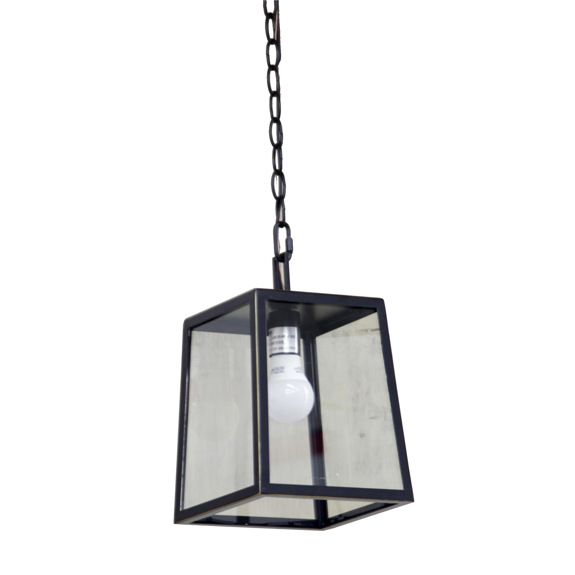 Trey 1 Light Outdoor Hanging Lamp Imperial Black