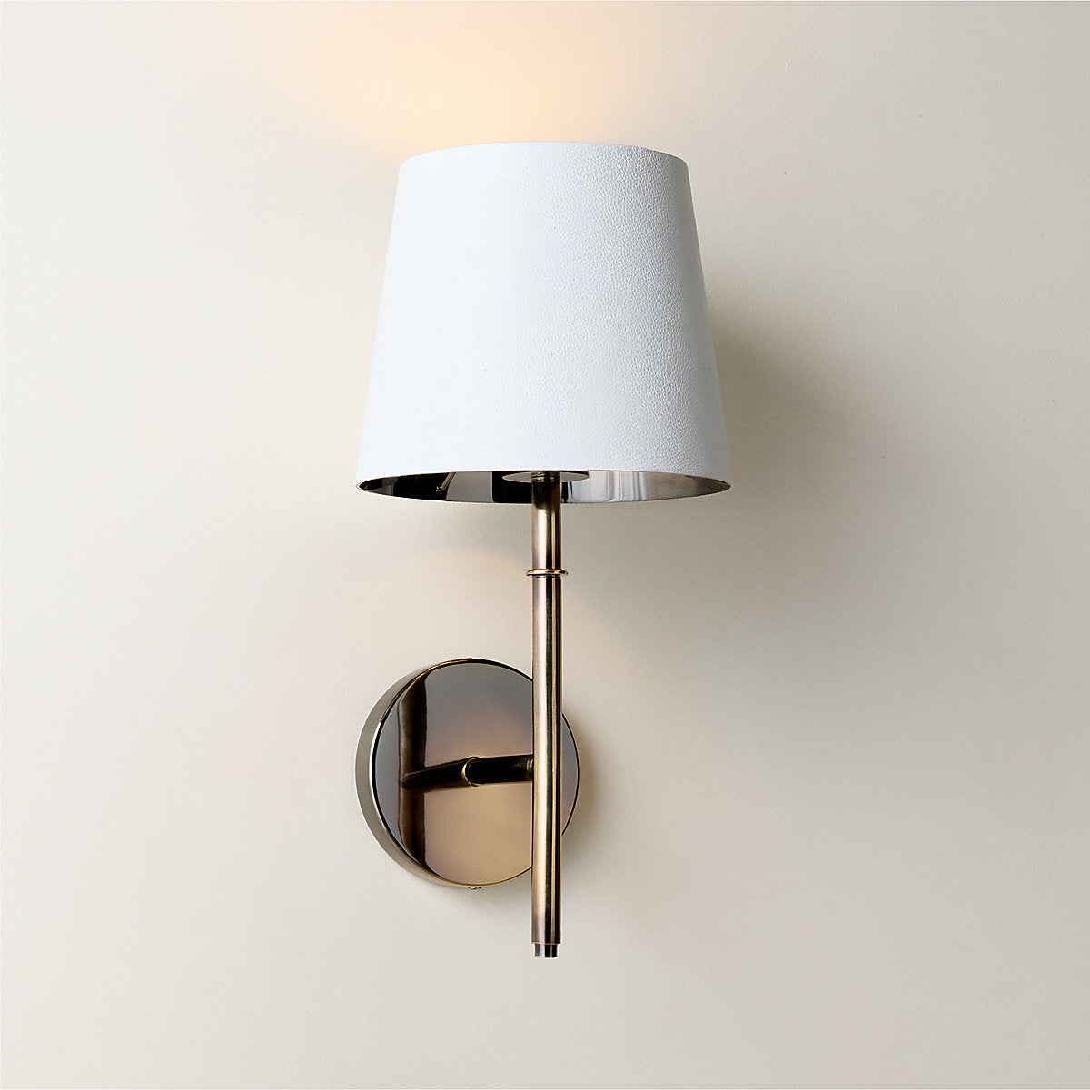 Trey 3-Light White Leather Pendant Light