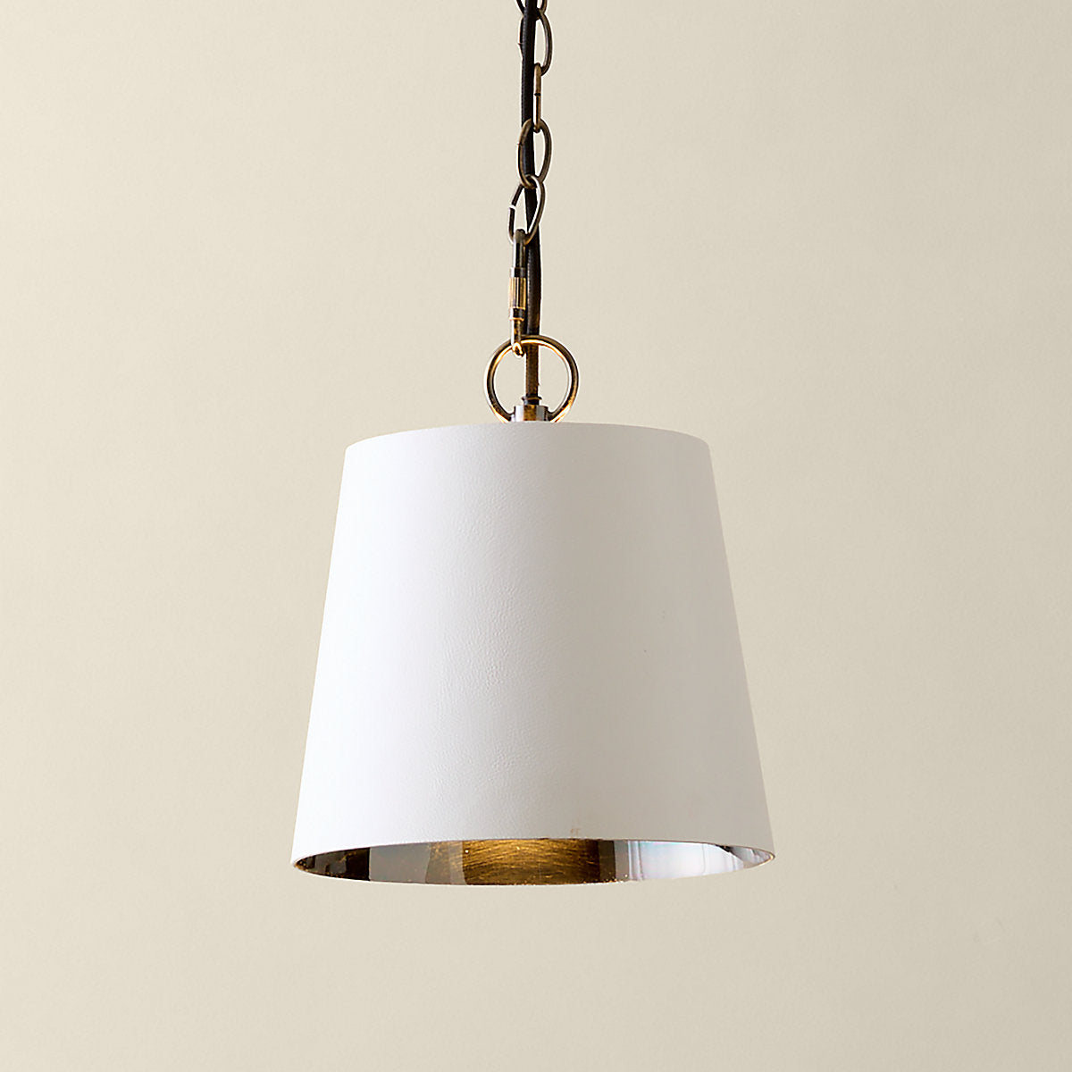Trey White Leather Wall Sconce