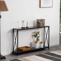 Triamine Board Cross Iron Frame Narrow Console Table Porch Side Table