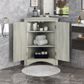 Triangle Bathroom Storage Cabinet With Adjustable Shelves Freestanding Floor Cabinet For Home Kitchen