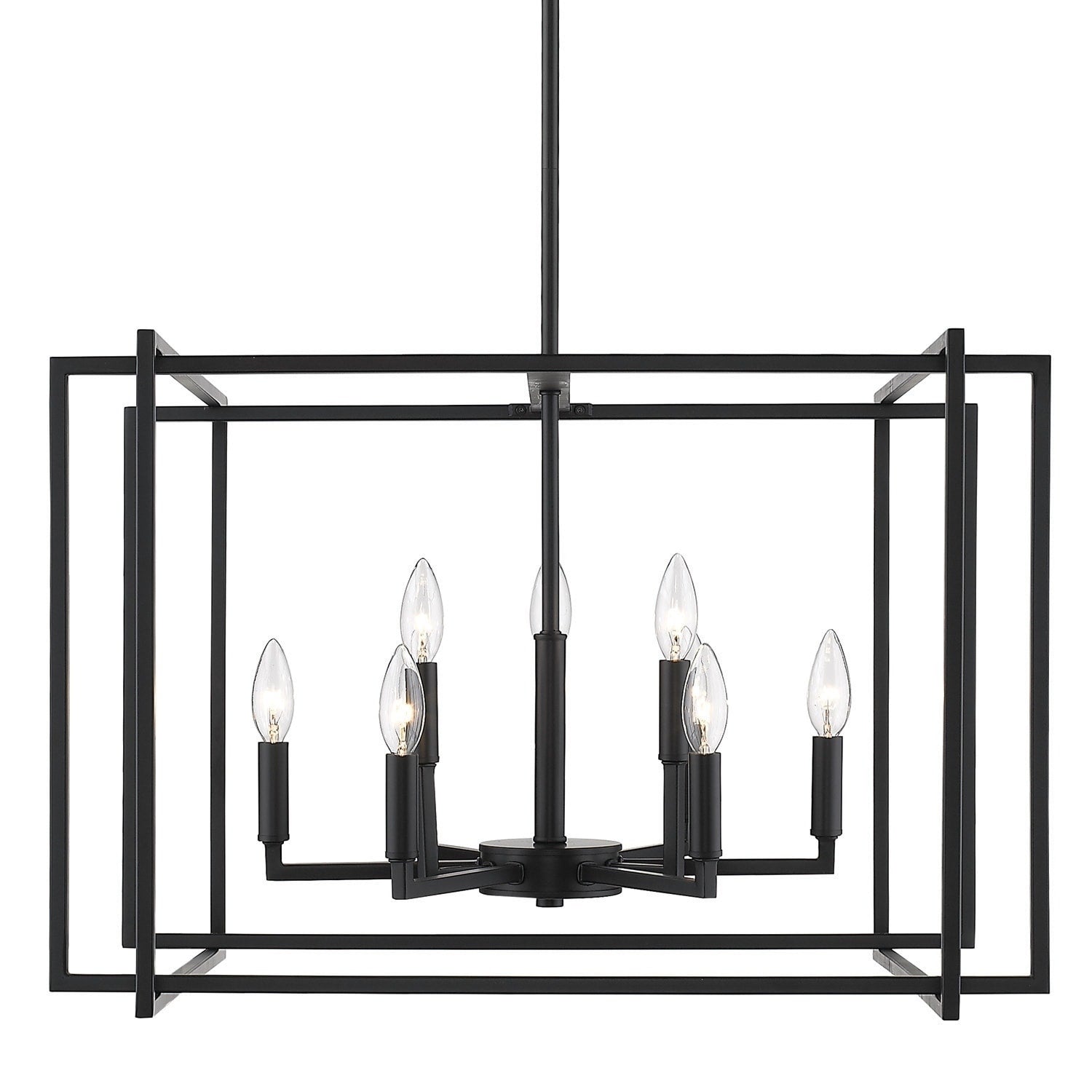 Strick Bolton Norwood 2 Tone Steel Cage 9 Light Chandelier