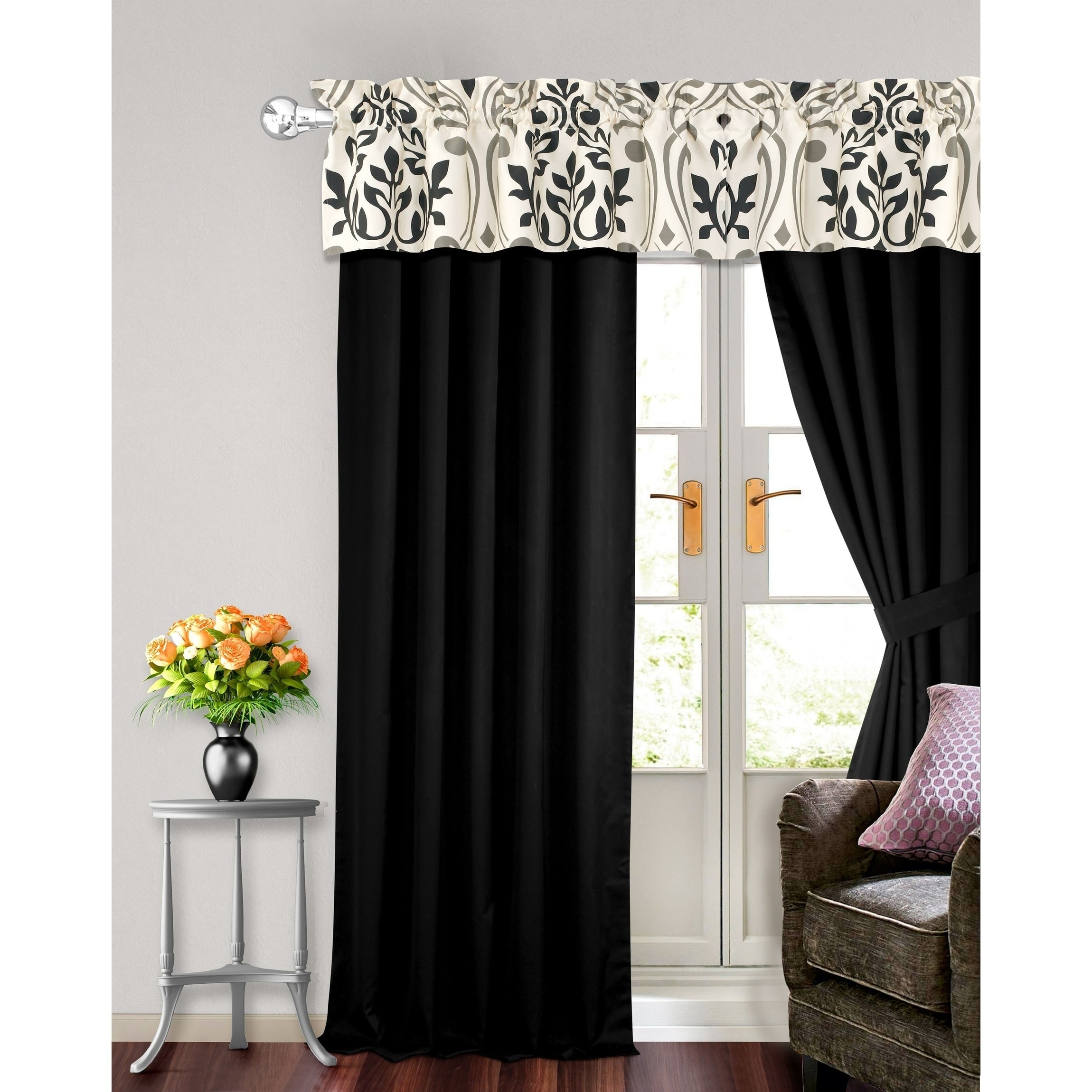 Tribeca Living Prague Cotton 6 Piece Window Treatment Set