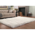 Silver Orchid Nansen Luxurious Faux Sheepskin Shag Area Rug