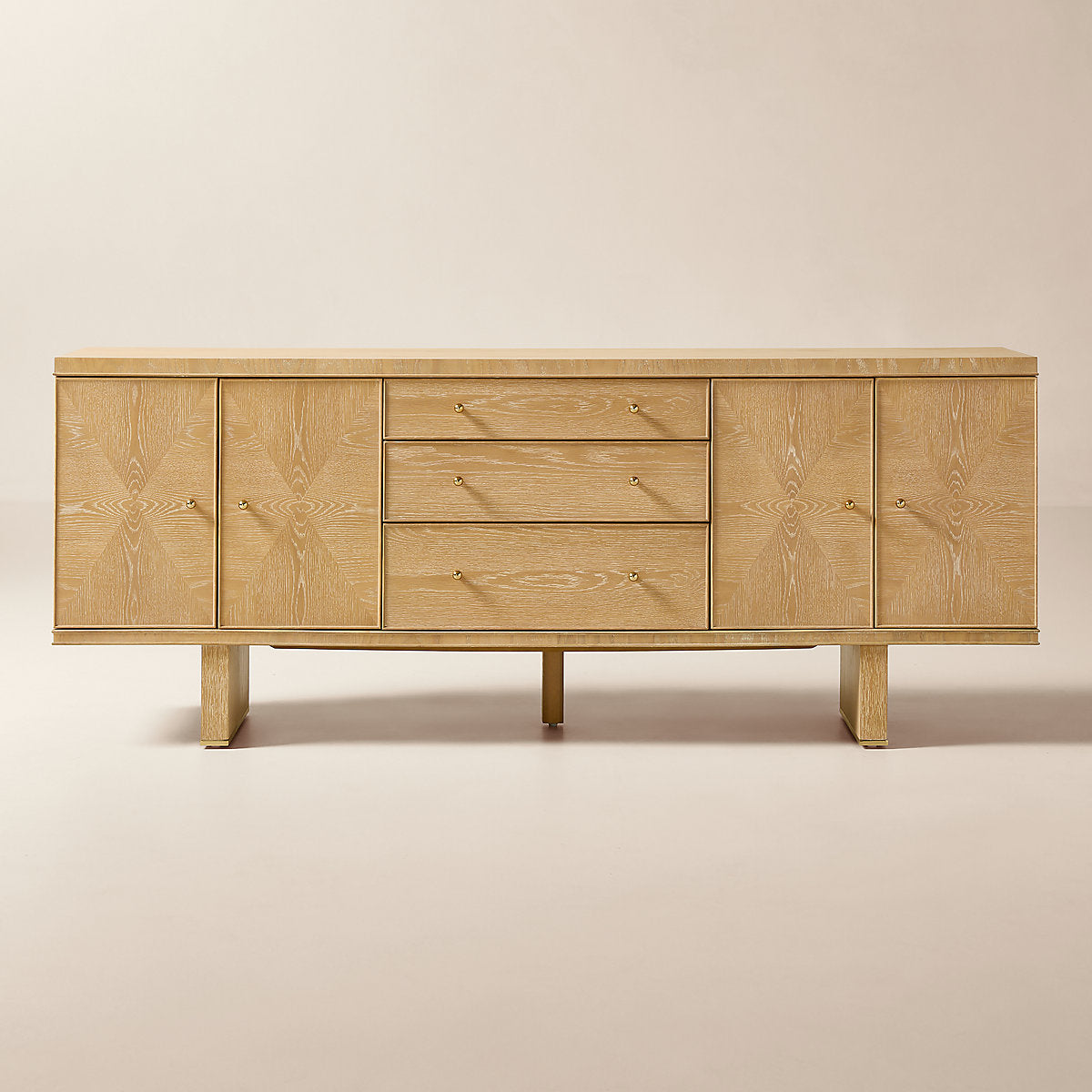 Tribeca Marble and White Oak Bar Cabinet by Todd Snyder