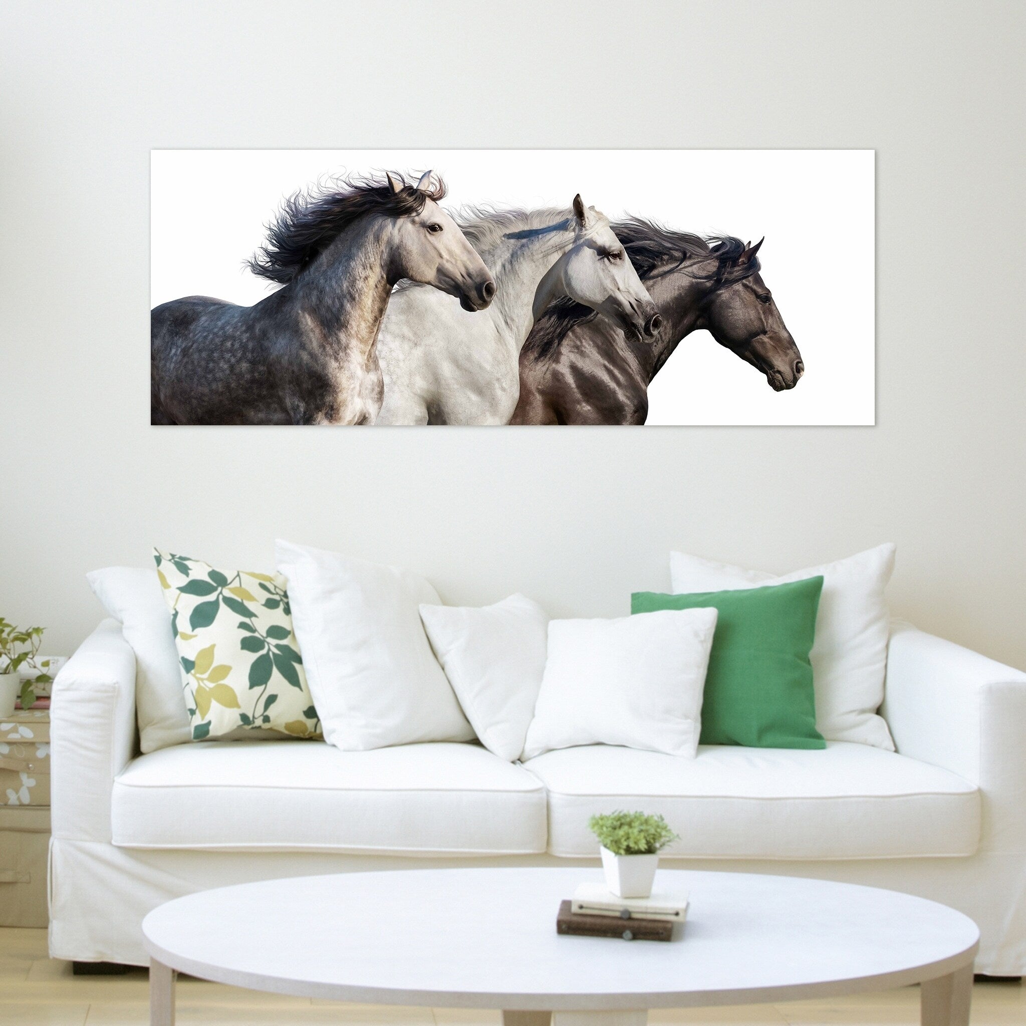 Trilogy 1 Frameless Free Floating Tempered Glass Panel Graphic Wall Art