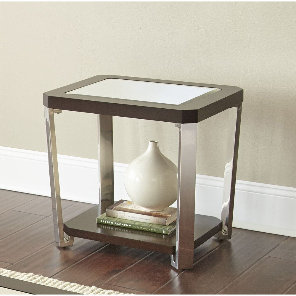 Trimble Mirrored Top End Table By Greyson Living