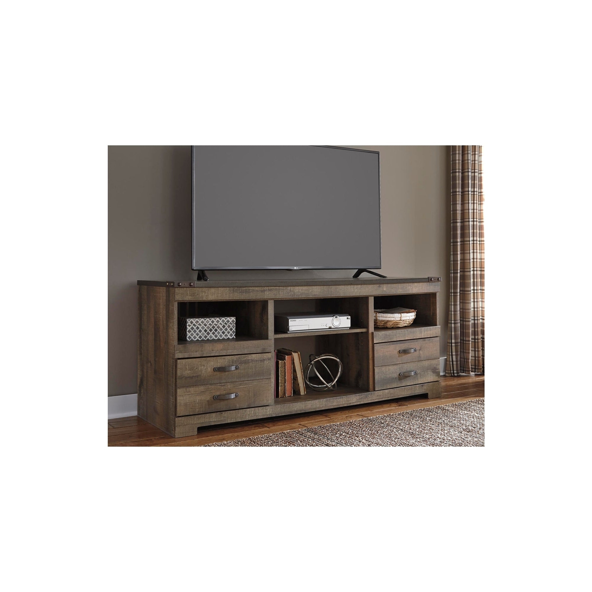 Signature Design By Ashley Trinell Large Tv Stand Brown