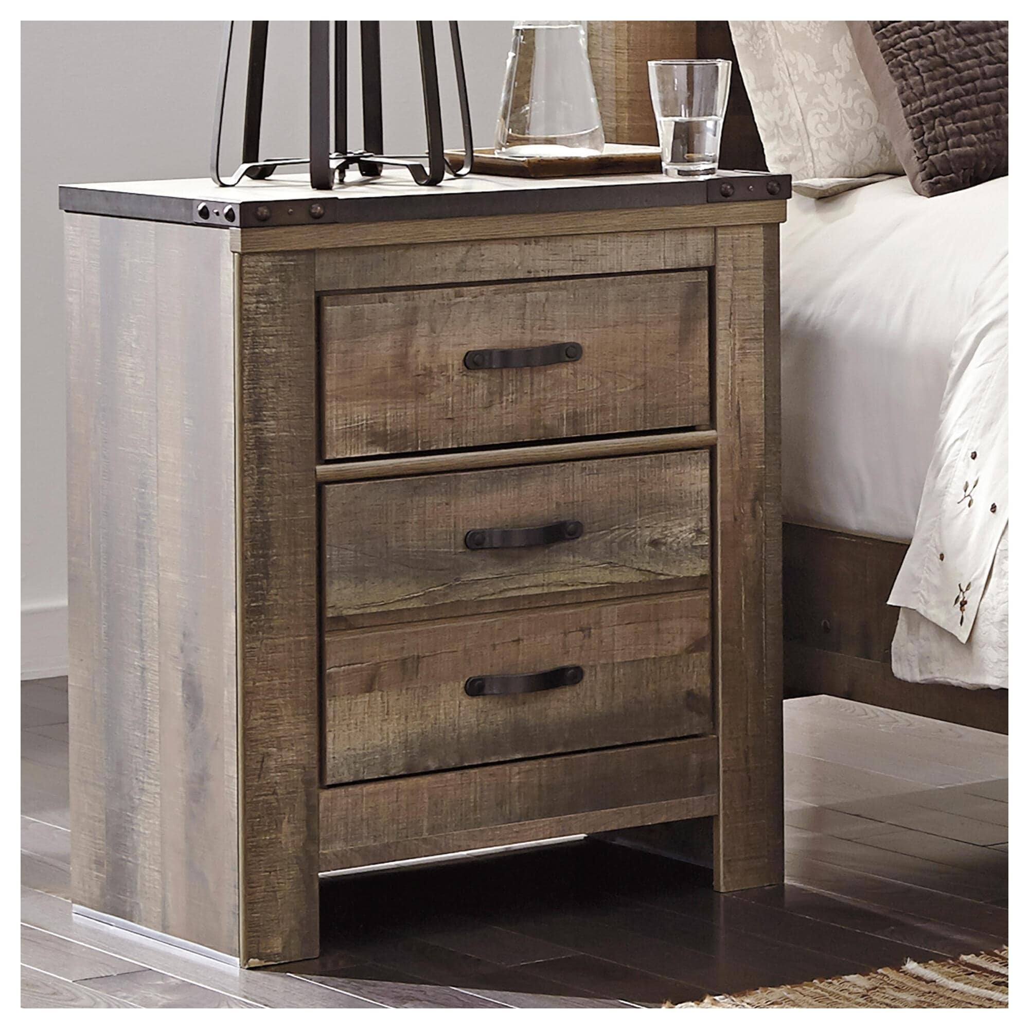 Trinell Two Drawer Night Stand Brown