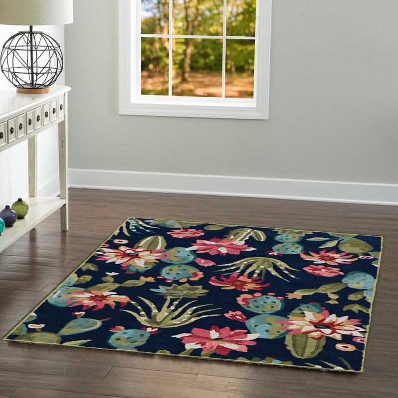 Trinity Cactus Navy Multi 5 X 7
