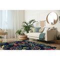 Trinity Pineapple Navy Multi 5 X 7