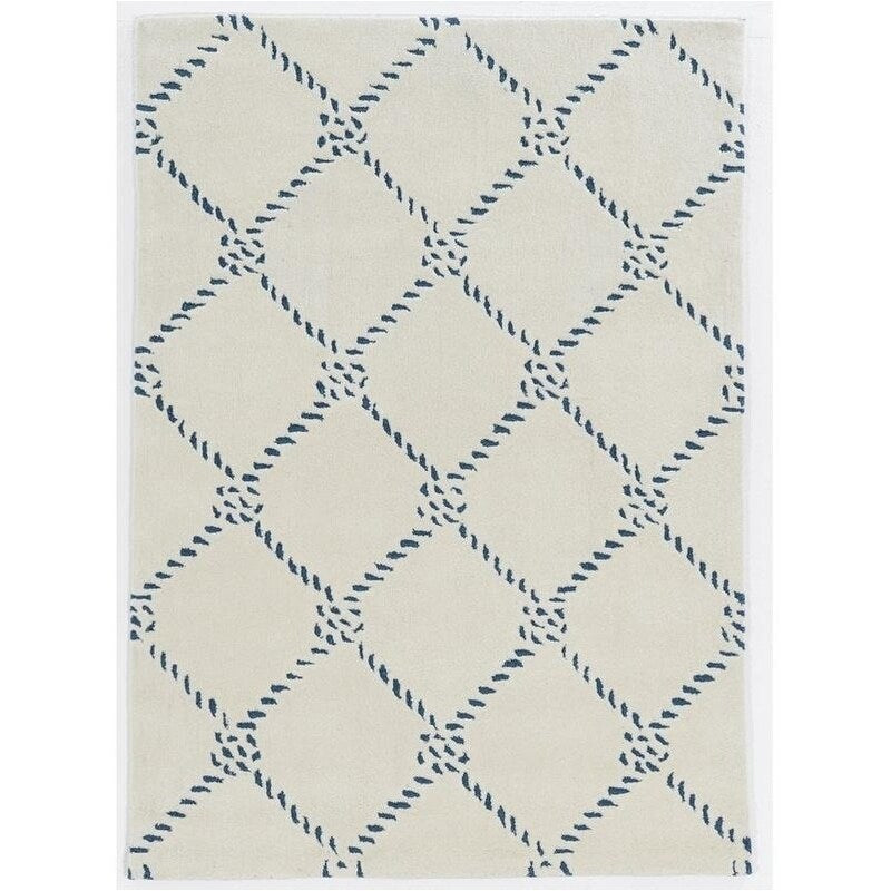 Trinity Rope Qua Ivory Navy 5 X 7