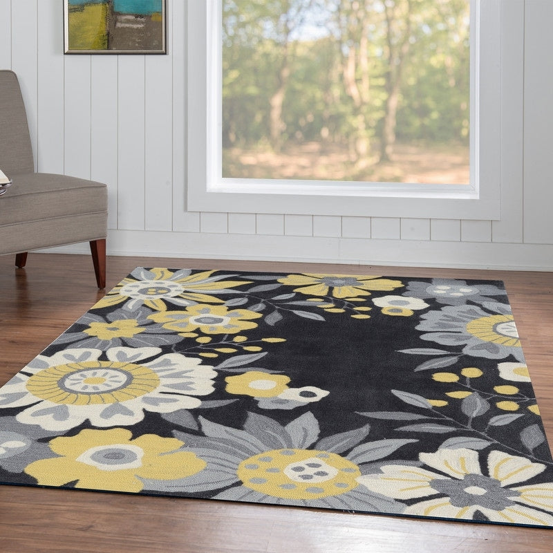 Trinity Wildflower Grey Yellow 5 X 7