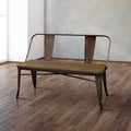 Tripton Industrial Natural Elm Dining Bench By Foa