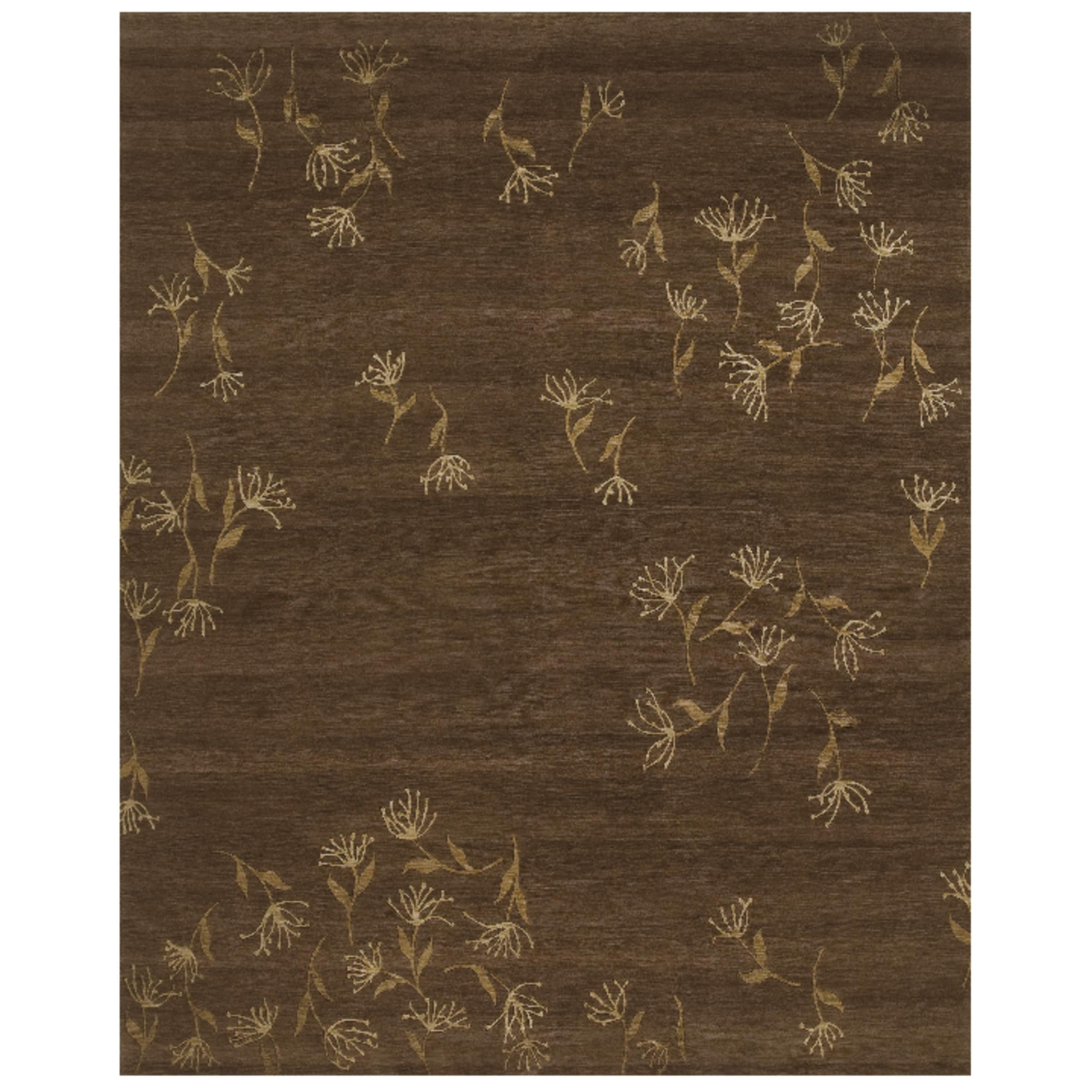 Grand Bazaar Hand Knotted Wool And Silk Tristesse Rug In Terra Cotta 4 X 6