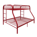 Tritan Twin Full Bunk Bed Red