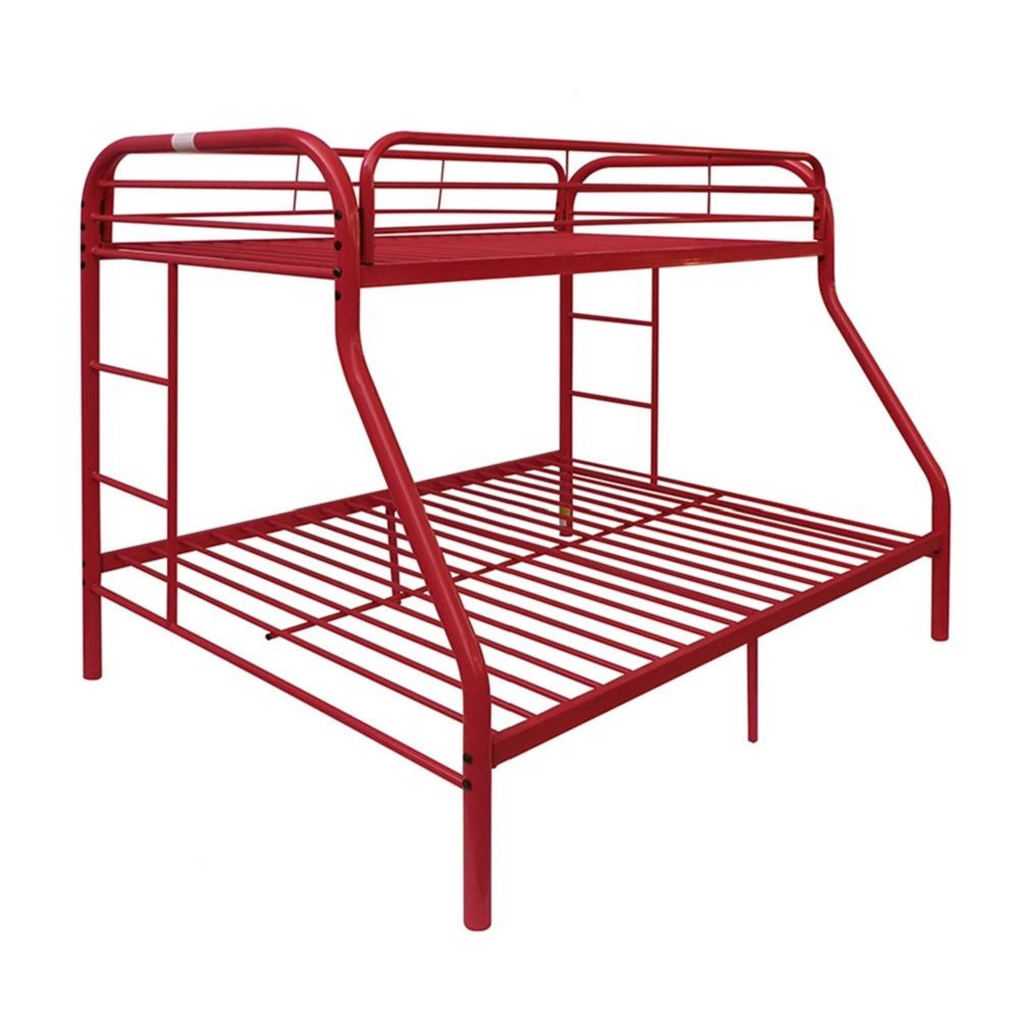 Tritan Twin Full Bunk Bed Red