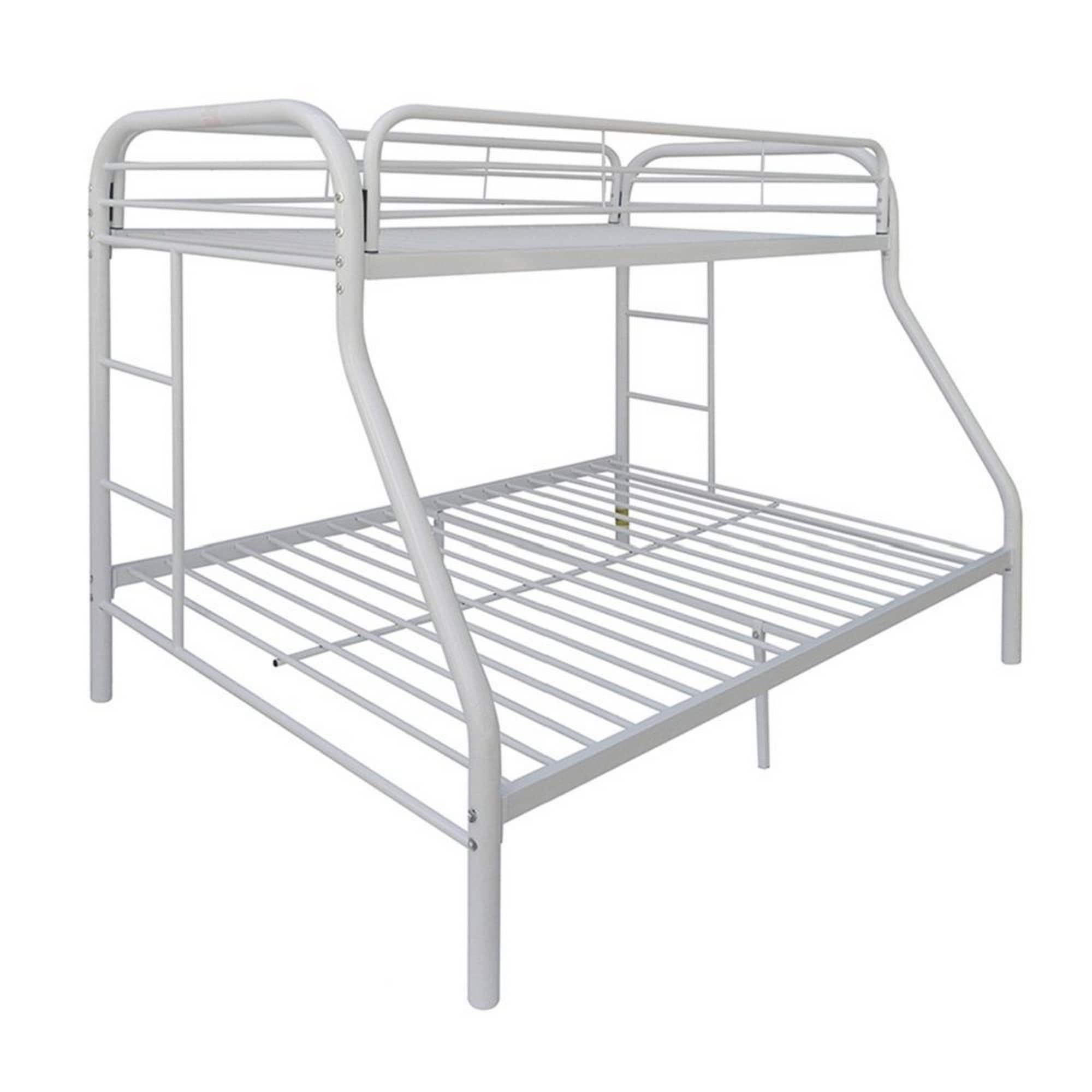 Tritan Twin Full Bunk Bed White