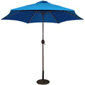 Tropishade 9 Foot Royal Blue Aluminum Bronze Lighted Umbrella
