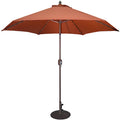 Tropishade 9 Foot Rust Aluminum Bronze Lighted Market Umbrella