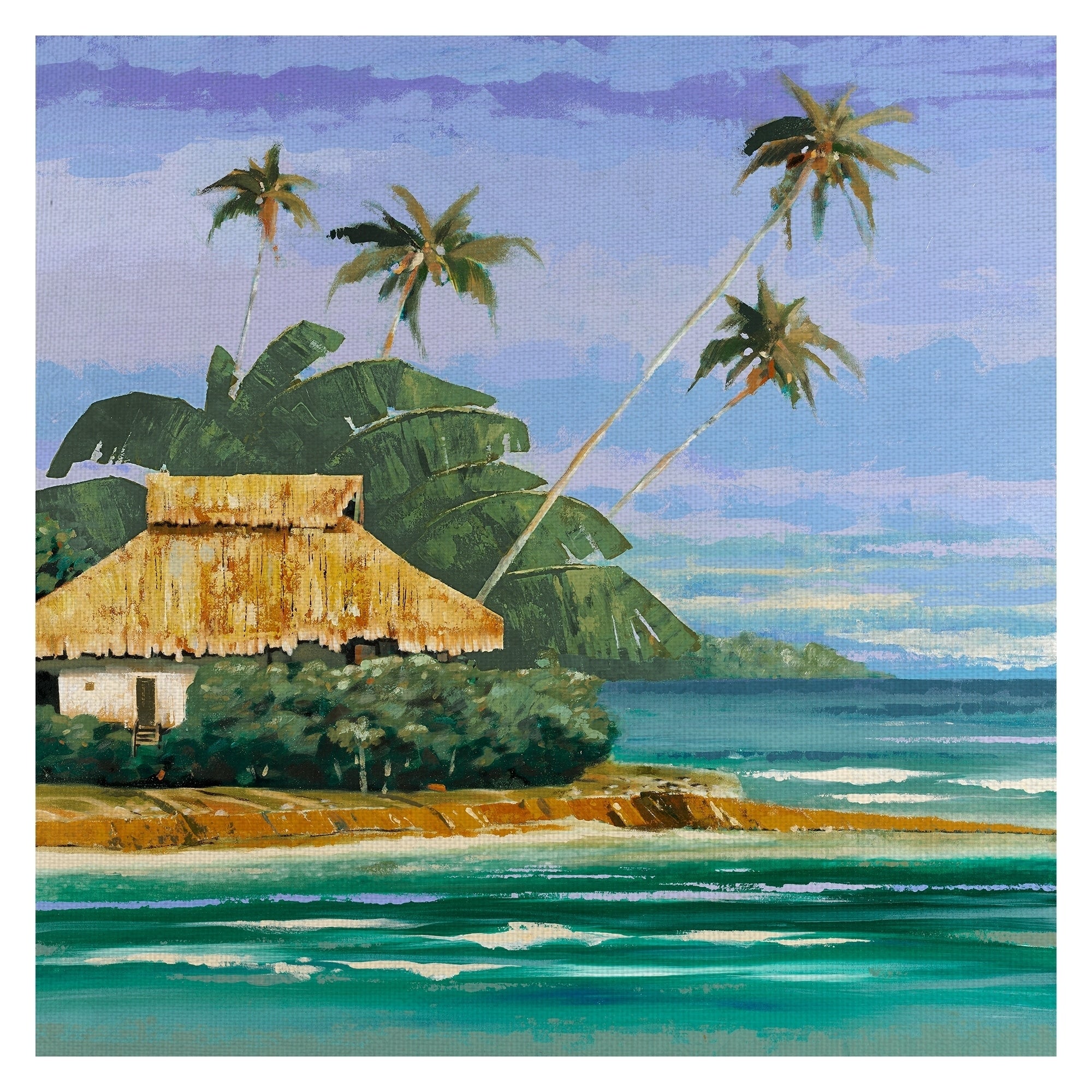 Tropical Coast 2 By Gregory Garret Wrapped Canvas Painting Art Print