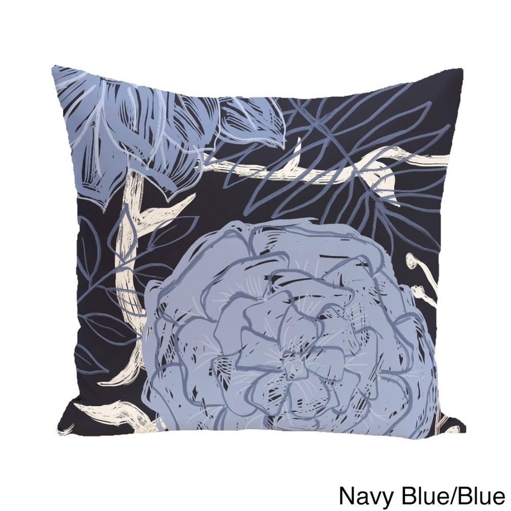 Tropical Floral 16 Inch Decorative Pillow