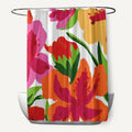 Tropical Floral Floral Print Shower Curtain