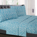 Tropical Leaf 4 Piece Patterned Deep Pocket Sheet Set