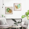 Set Of 2 Leaf Wall Plaque
