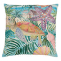 Saro Lifestyle Tropical Print Turtle Design Throw Pillow