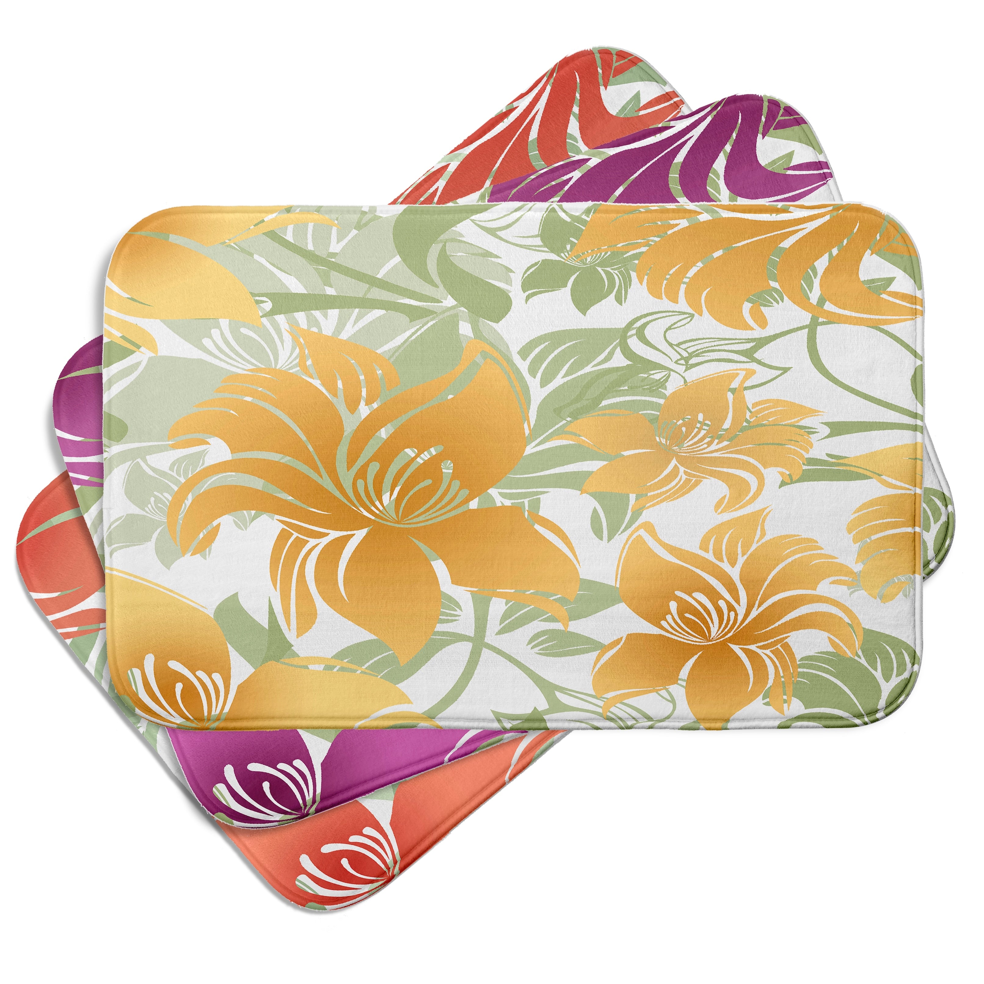 Tropical Resort Tree Mallow Bath Mat