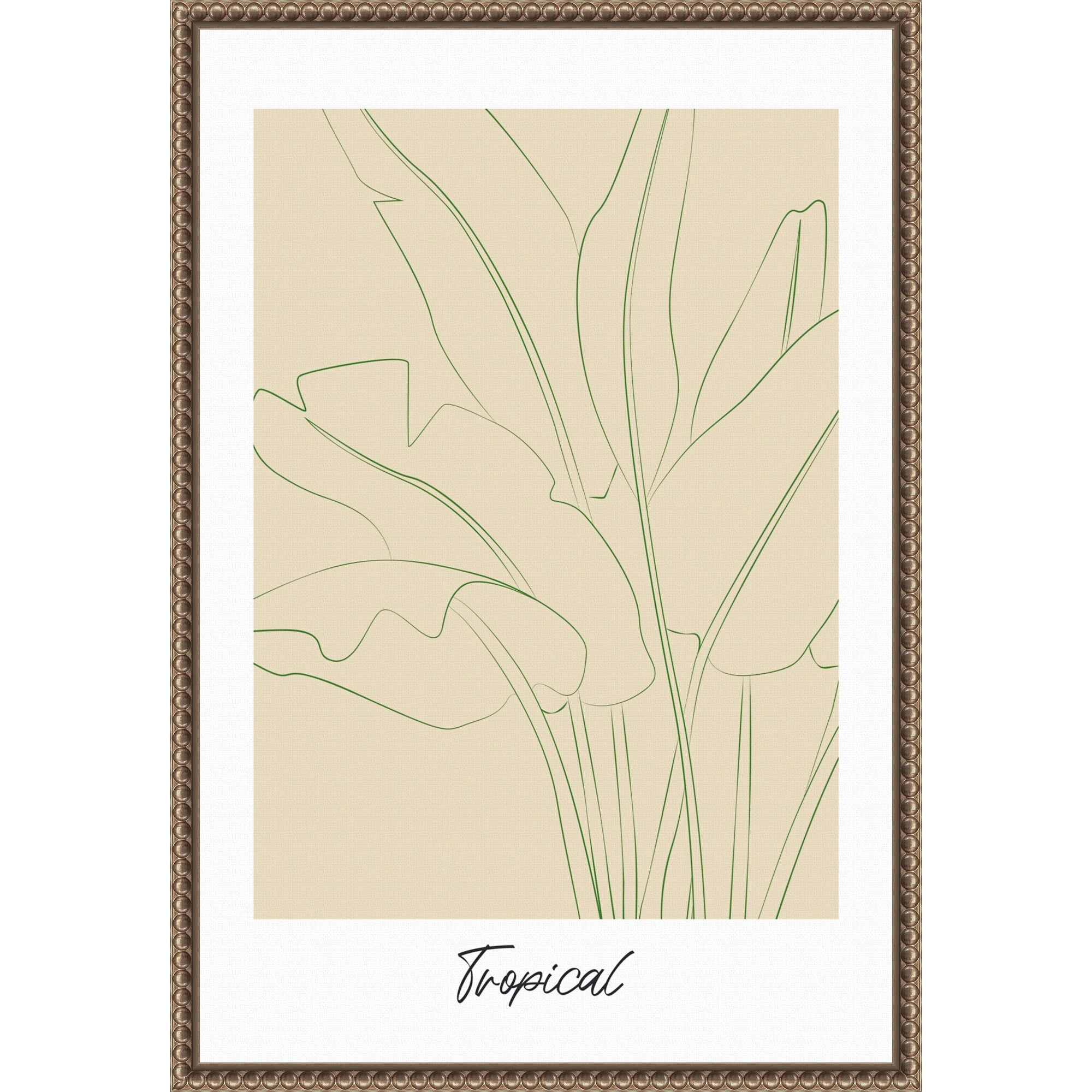 Tropical By Treechild Framed Canvas Wall Art