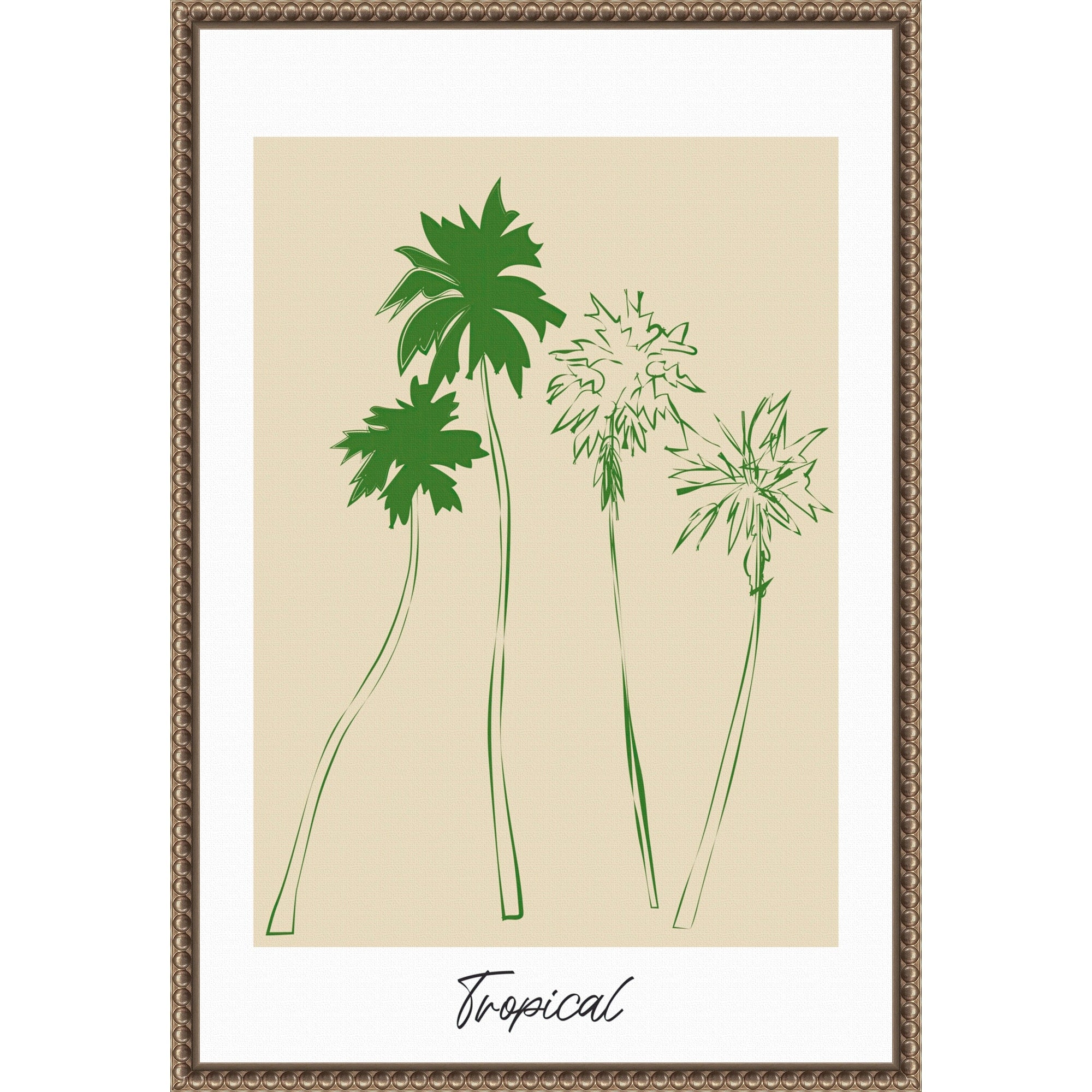 Tropicalno02 By Treechild Framed Canvas Wall Art